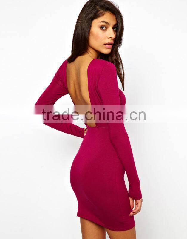 Mini Bodycon Dress With Square Open Back