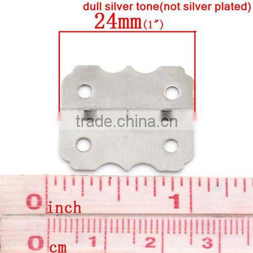 Factory Wholesale Silver Tone 4 Holes Door Butt Hinges