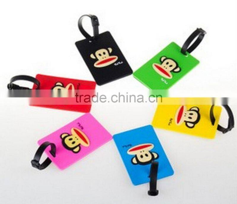 Pvc luggage tag custom baggage tag soft PVC rubber cartoon tag