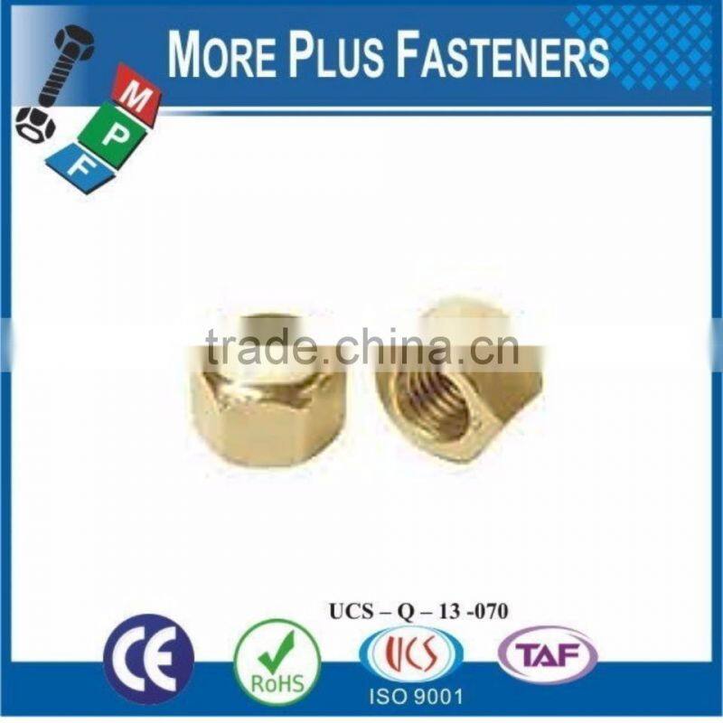 Made in Taiwan Brass Material Knurled Insert Nut Hex Cap Nut Knurled Thumb Nut