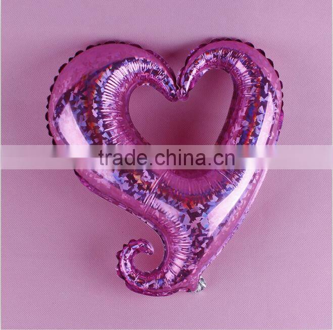 2014 new design heart shape foil helium balloon