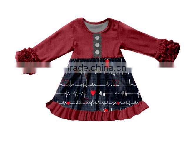 Lovely beautiful Long-sleeved Halloween baby girl clothes lace casual branded boutique girls clothing dress