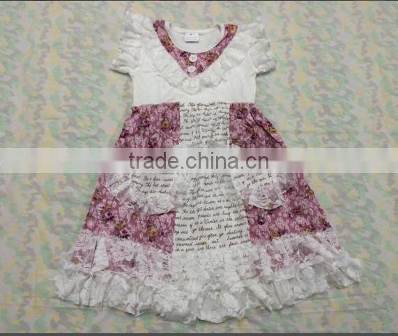 Children clothing 2016 baby latest fancy tops girls letter t-shirt online toddler girl clothes boutique wholesale remake