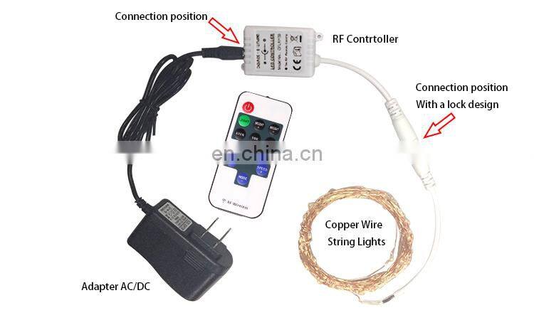 Outdoor Christmas Trees Waterproof 11 Keys Remote Control Led String Lights