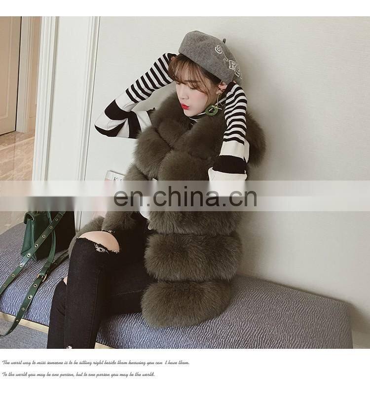 2016 Top Quality Wholesale Real Fur Vest Natural Fox Fur White Vest