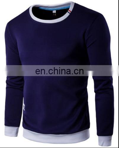 OEM Service Men's Hedging Sweater Long Sleeves Leisure Round Neck Solid Sweatshirt