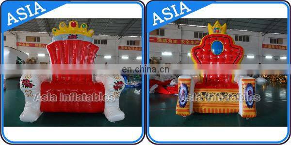 inflatable king/queen chair,inflatable throne chair, inflatable birthday chair for party