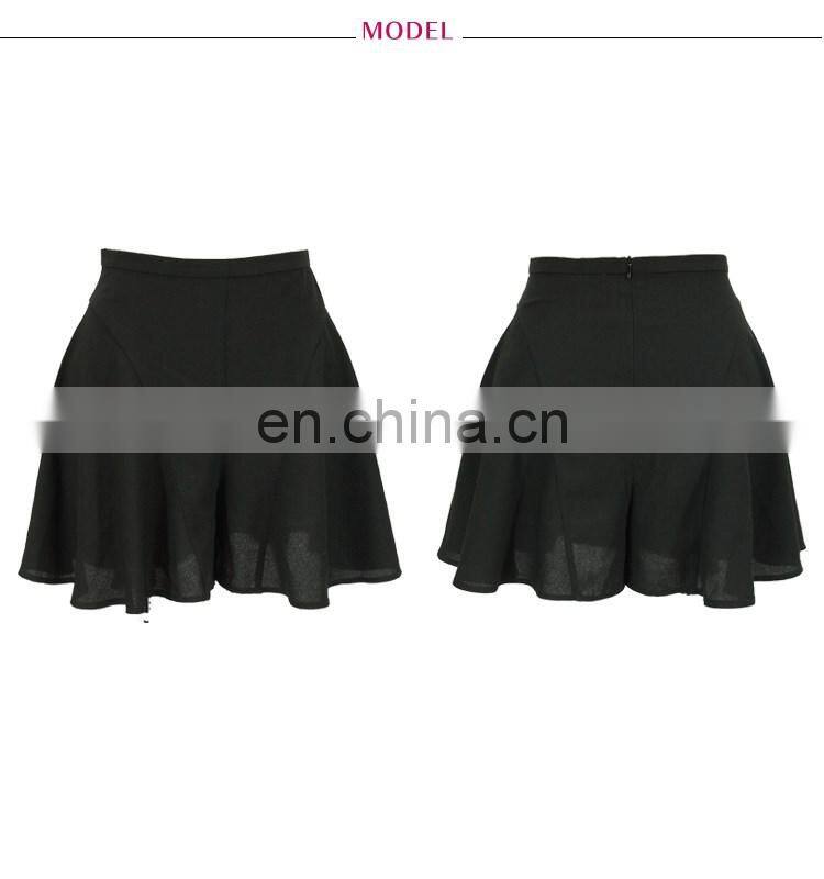 Wholesale 2016 European Wild Slim Pleated Shorts Skirt For Female