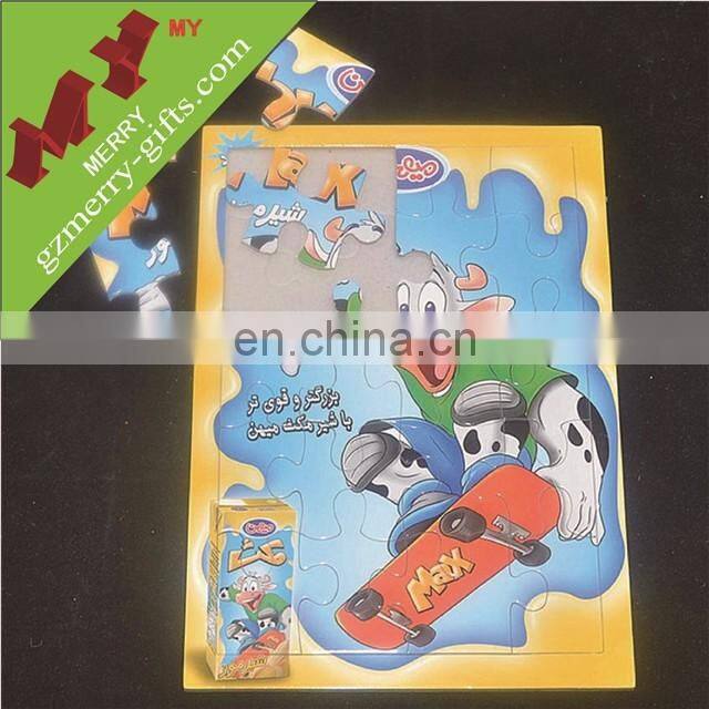 OEM colorful logo games puzzle / wooden puzzle wholesale