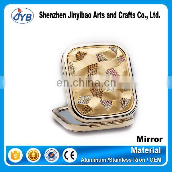 Custom wholesale folding jeweled makeup mirror
