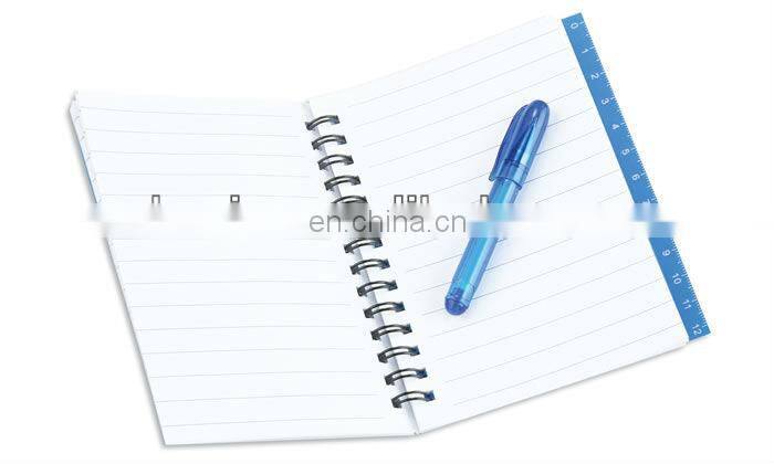 Plastic Cover Notebook With Ruler and Pen