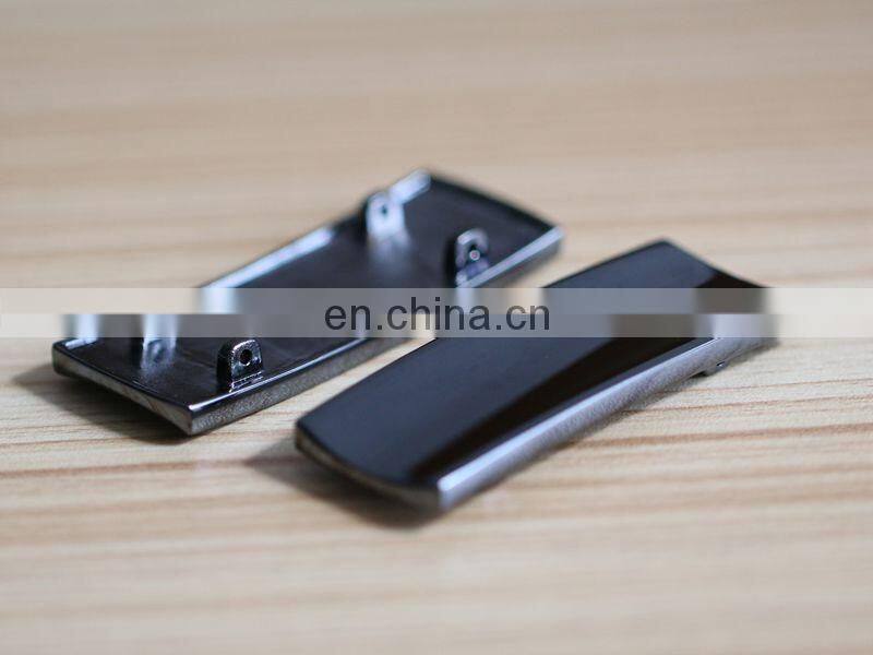 wholesale black color blank metal label for clothing