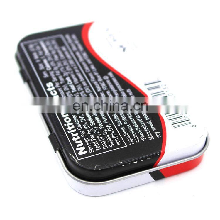 suqare candy storage open top tin can customized tin small mint can