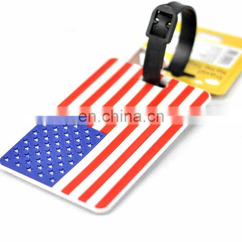 fashion design luggage tag, 2D embossed baggage tag, eco-friendly PVC bag tags