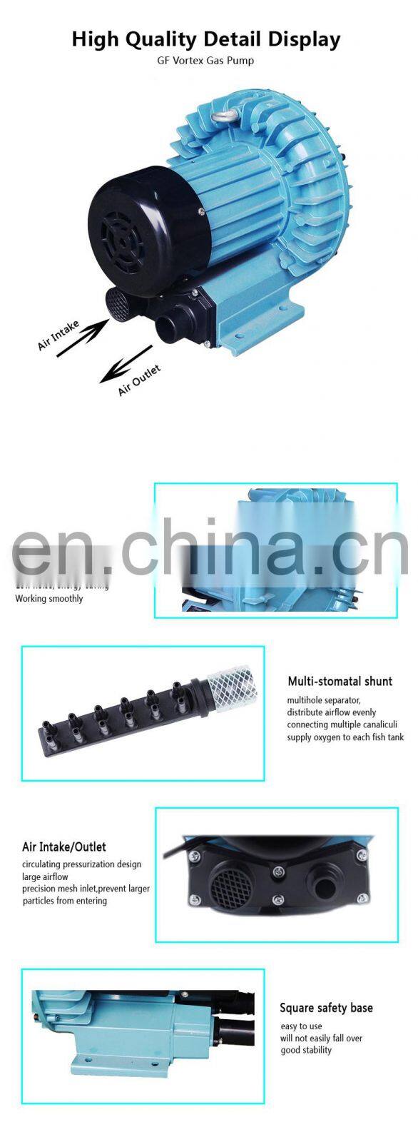 GF-1100A GF1100A 1100W 2000L/min Vortex Air Pump High Pressure Ring Blower