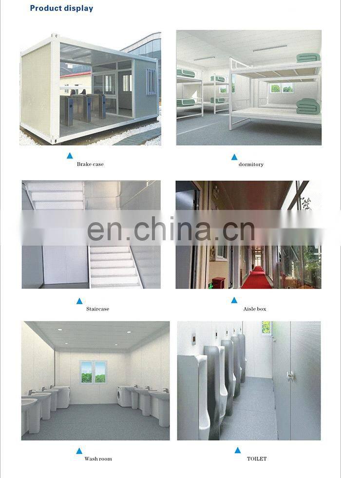 luxury modular flat pack container house with toilet bathroom office