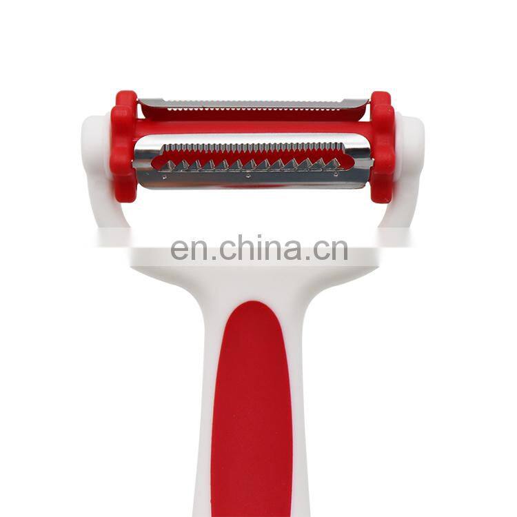 High Quality Stainless Steel 3 In 1 Potato Peeler And Cutter Fruit Peeler Vegetable Peeler With 3 Blades