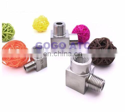 Quick coupler 1/4 male to female thread elbow Right angle fittings stainless steel 304 L type connectors