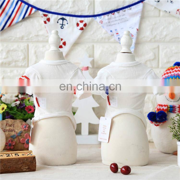 Soft Cotton White Spring Summer Teddy Pet Shirt For Dogs