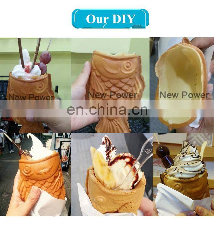 CE approval taiyaki machine/ice cream cone waffle maker/fish waffle maker with special price