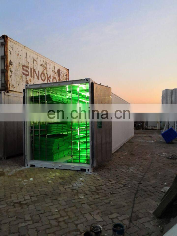 factory price professional automatic 1000kg/day green barley grass hydroponic fodder machine/hydroponic fodder container