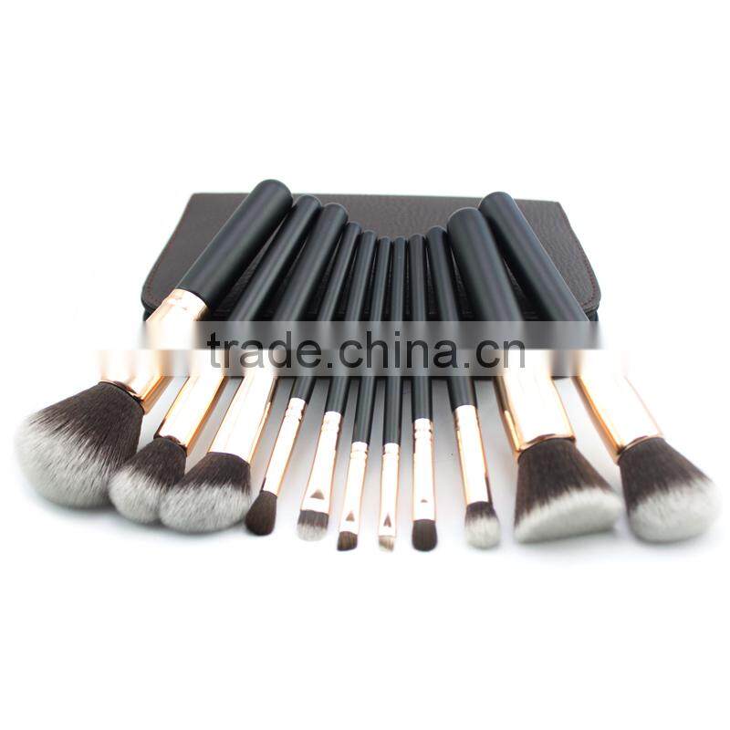 Golden Brush Custom Logo Makeup Cosmetics Brush Set 11 Pieces