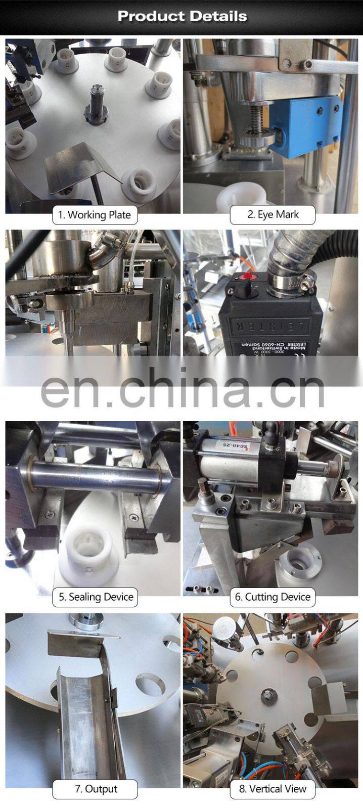 Semi-automatic ultrasonic grease tube filling and sealing machine