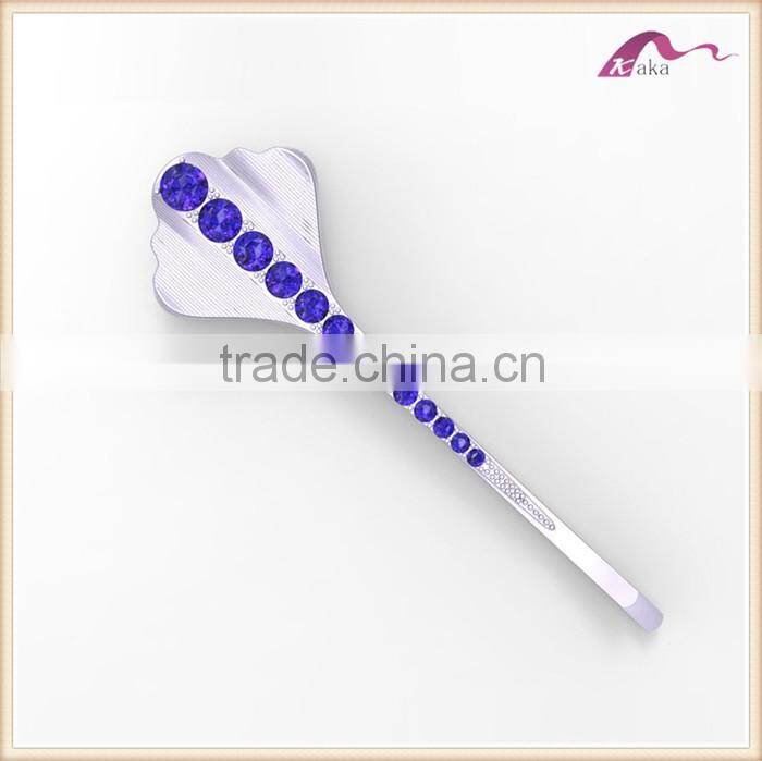 Chinese Traditional Crystal Ginkgo Leaf Hair Pins Hair Accessories For Women