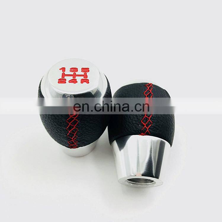 Black Leather digital Number car gear stick shift knob"