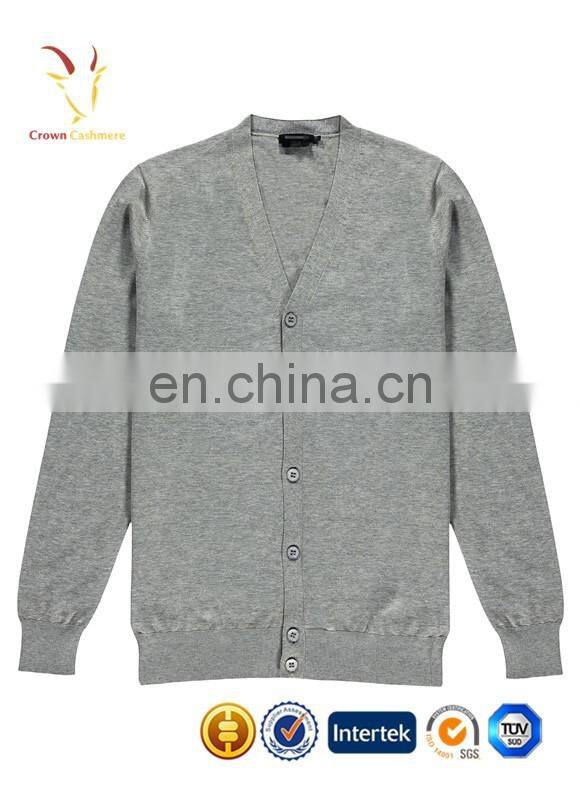 Mens Designer Suits Grey V Neck Cardigan Sweater Cashmere Cardigans