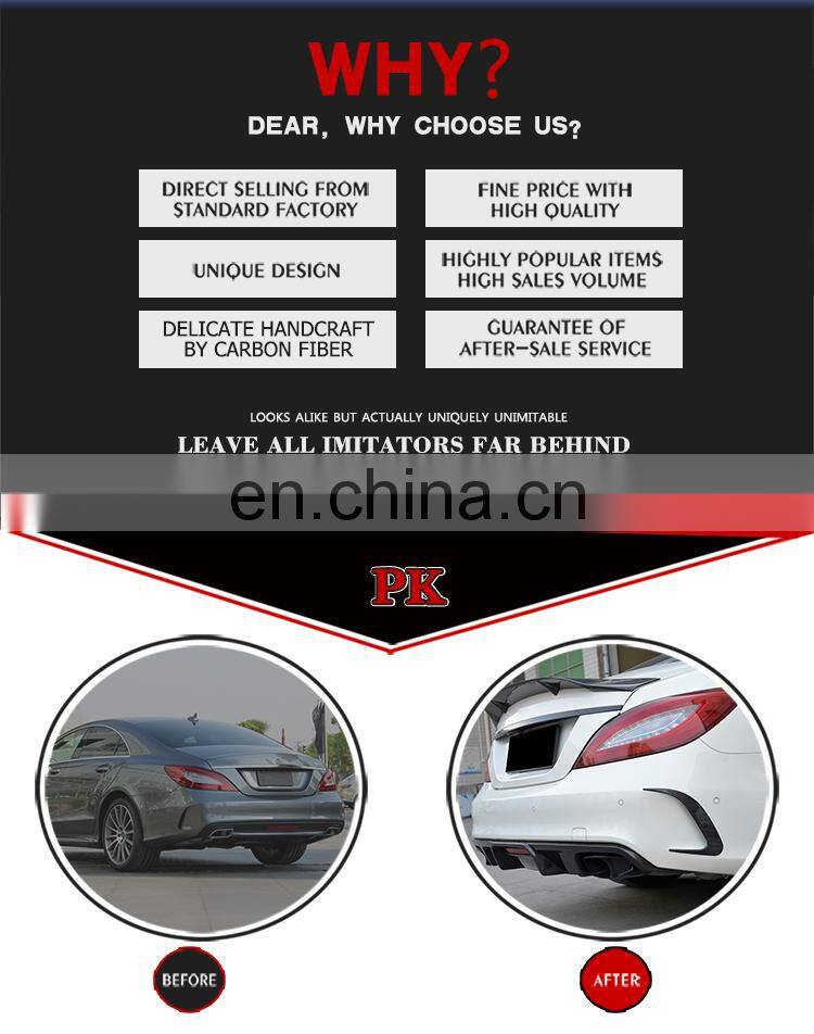 Carbon fiber W218 Rear Bumper Vents Trim for Mercedes Benz CLS400 CLS500 CLS550 CLS63 AMG 15-17