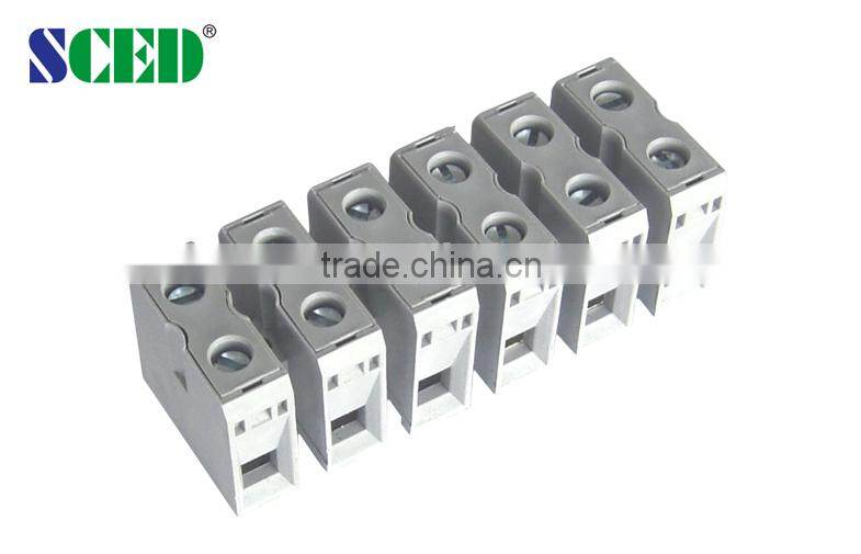 PCB Through Panel Terminal Connectors With 45 Degree Wire Inlet 14.50mm 600V 65A