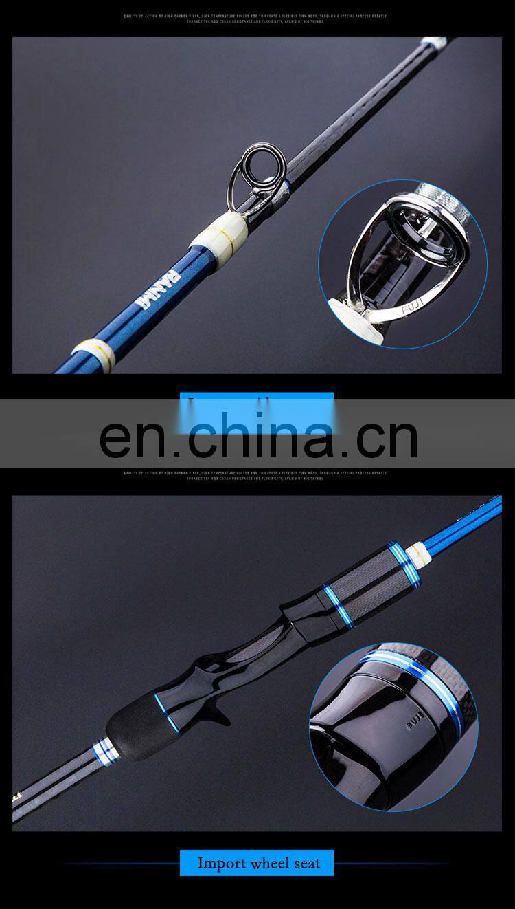 RANMI Japan Full Fuji Parts Lure Sea Boat slow Jigging Fishing Rod 2 Sections Carbon Fiber Saltwater Spinning Fishing Rod