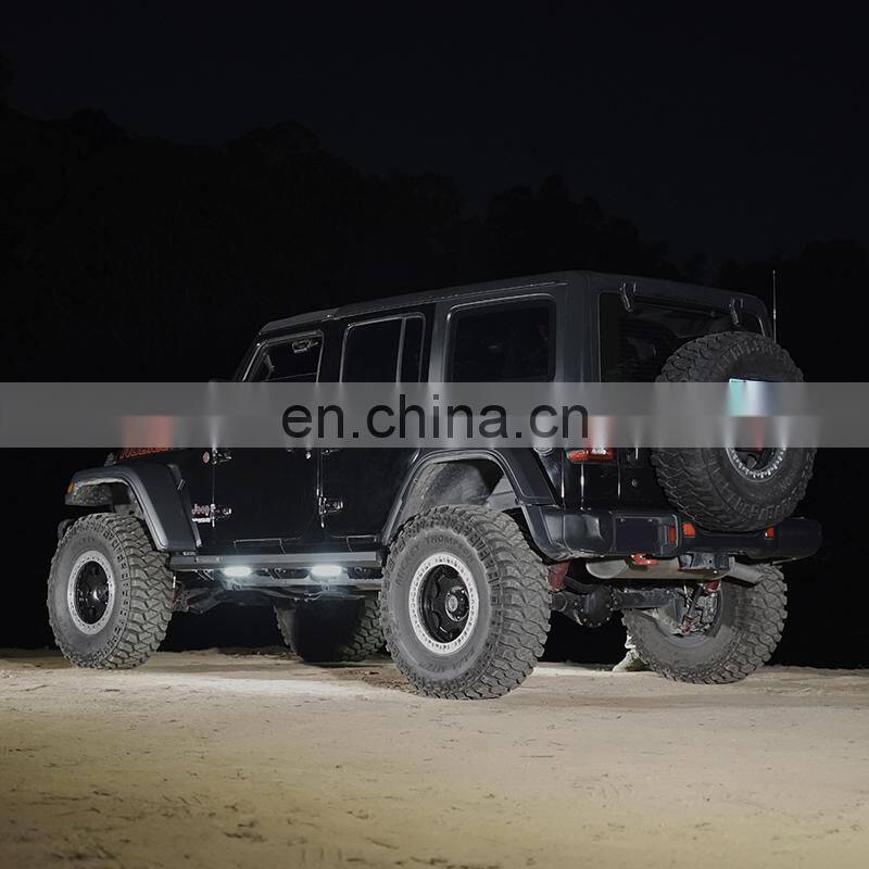 Black Running Board/bar with light for Jeep wrangler JL 2018+ side bar/step for Jeep auto accessories from Maiker