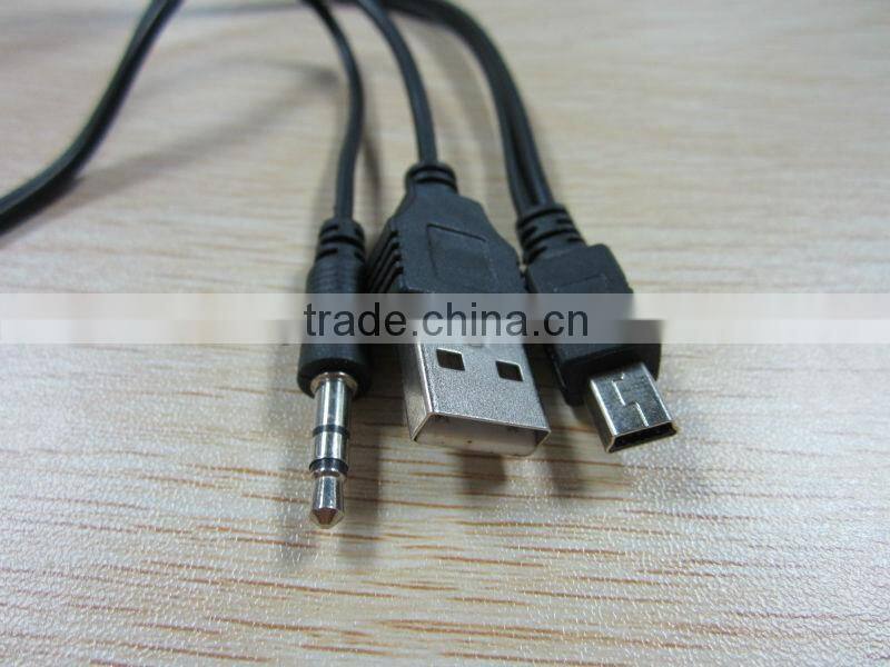 high speed USB Y Splitter USB TO mini5p usb cable AUDIO