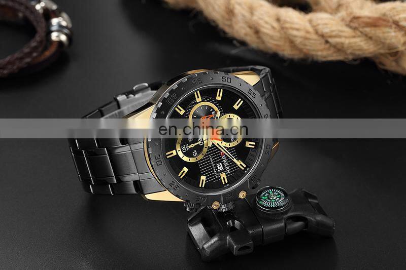CURREN 8334 Men Quartz Chronograph Business Watches Fashion Stainless Steel Auto Date Casual Wristwatch