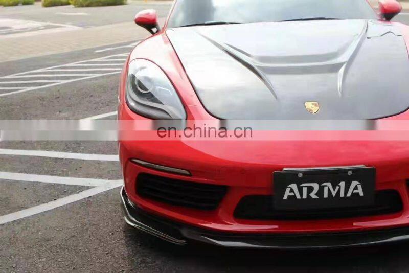 Runde Top Ranking Quality Carbon Fiber Material For Porsche 718 Upgrade ARMA Style Hood Engine Bonnet Hood