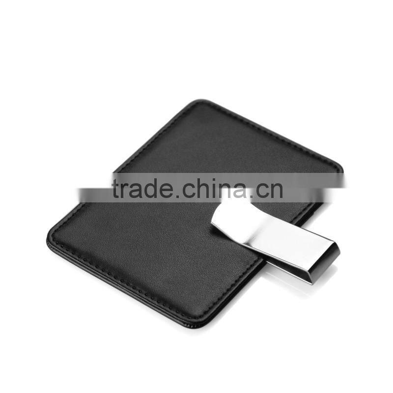 New design nappa leather credit card holder with money clip