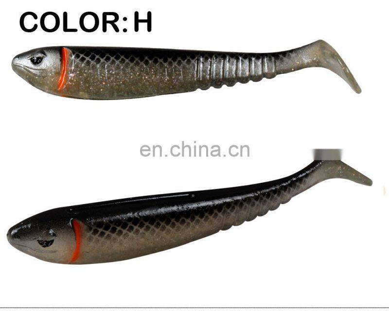JOHNCOO Soft Bait Crazy Shiner Fishing Lure 75mm 100mm Soft Bait Silicone Bass Pike Minnow Swimbait Plastic Shad Lure