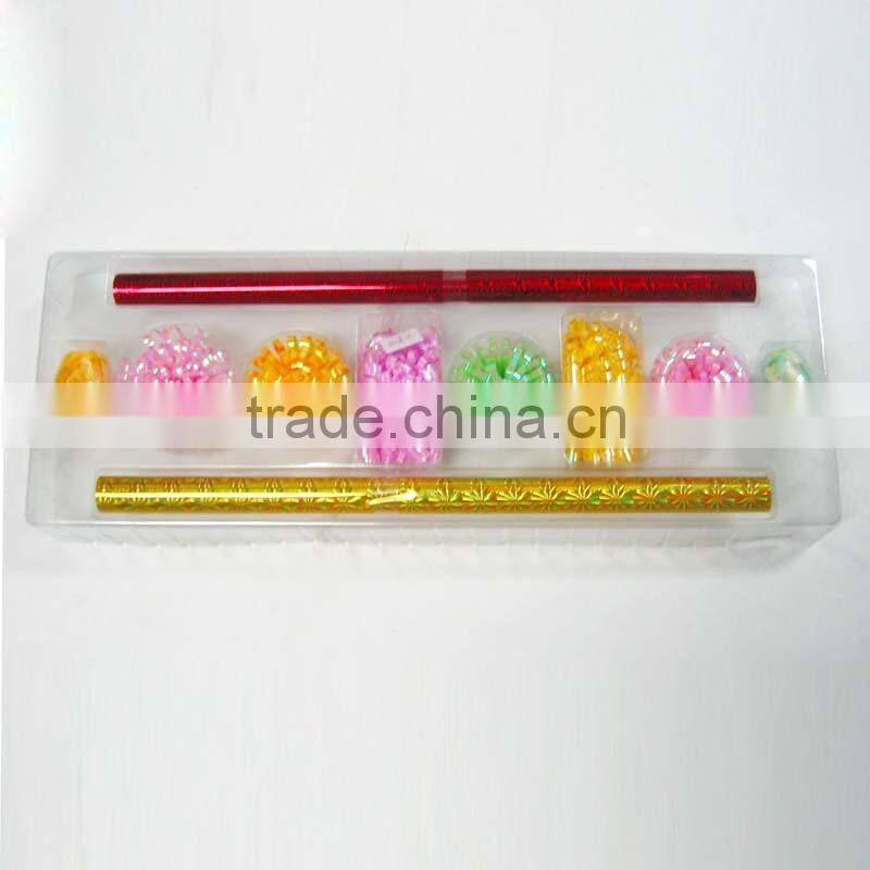 With LED light iridescent wedding car decoration bow ribbon