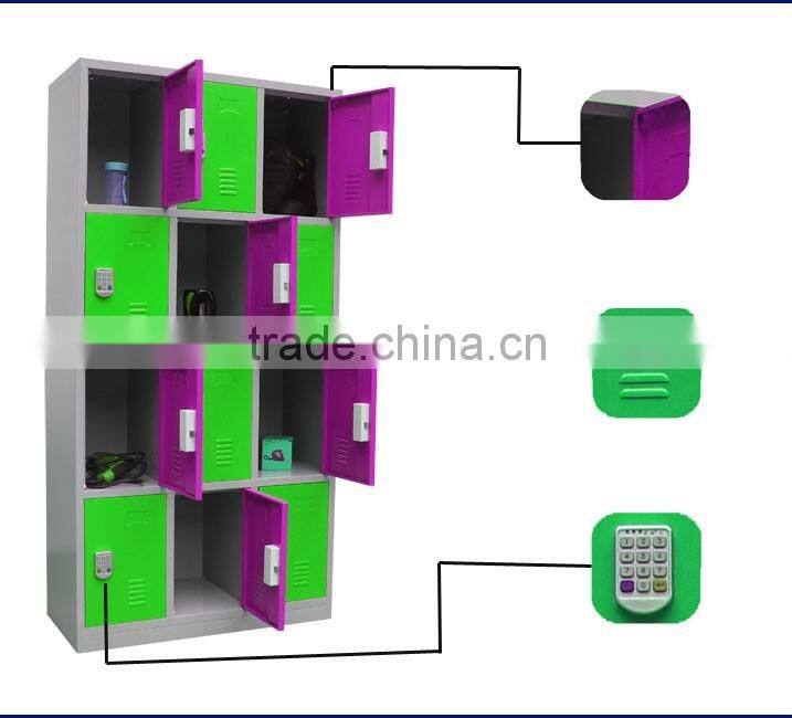 Mixture Colour Steel Locker Train Station Intelligent Parcel Dilivery Locker Public Storage Locker For Fitness Center