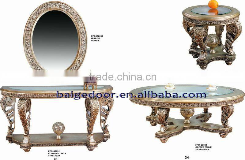 Luxury Wrought Iron Console Table and Mirror S-0091