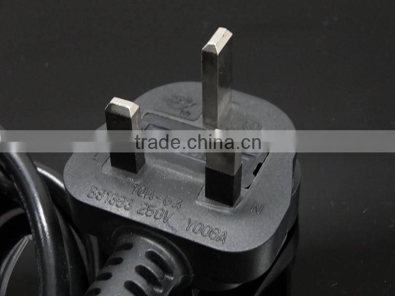 Good After-sales service British UK Mains Male Plug to IEC C5 Female Socket/3 Prong Mickey Mouse Power Cable 13A (amp) 2m