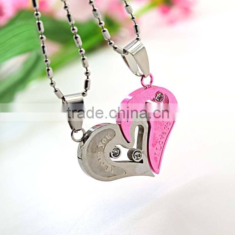 New Products 2016 Mothers Day Gifts Stainless Steel Pendant Pink