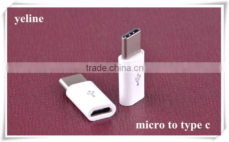 Hot plug micro usb to type c plastic adapter connector