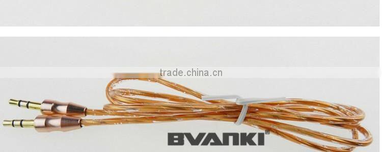 new products 2016 3.5mm audio cable for car audio aux 3.5mm usb cable, 3.5mm stereo male to male audio aux cable free samples
