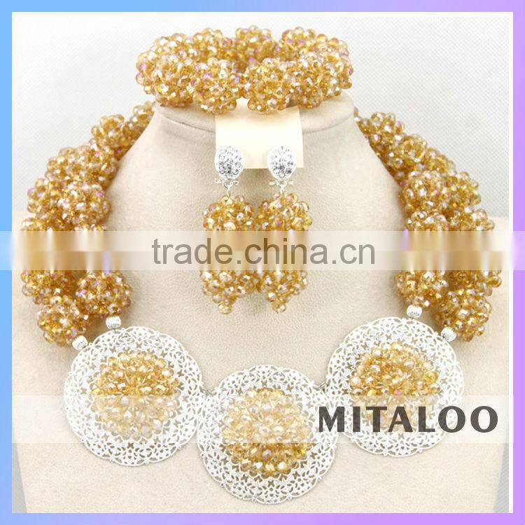 Mitaloo Red Bead Necklace Set Bead Necklace Nigerian African Bead Jewelry Sets MT0002