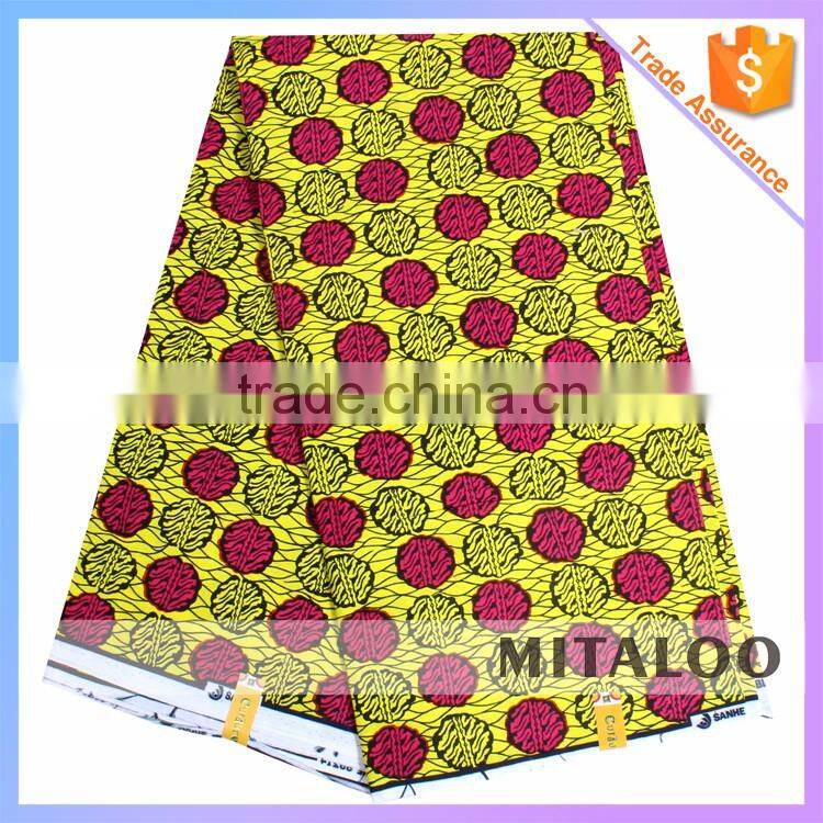 Mitaloo Colorful 100% Cotton Real Wax Printed Fabric African Cotton Fabric MH3027