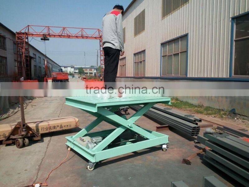 small manual electric scissor lift platform /lift table with good price and good quality for hotsales