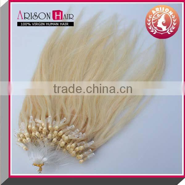 blond micro bead hair extensions